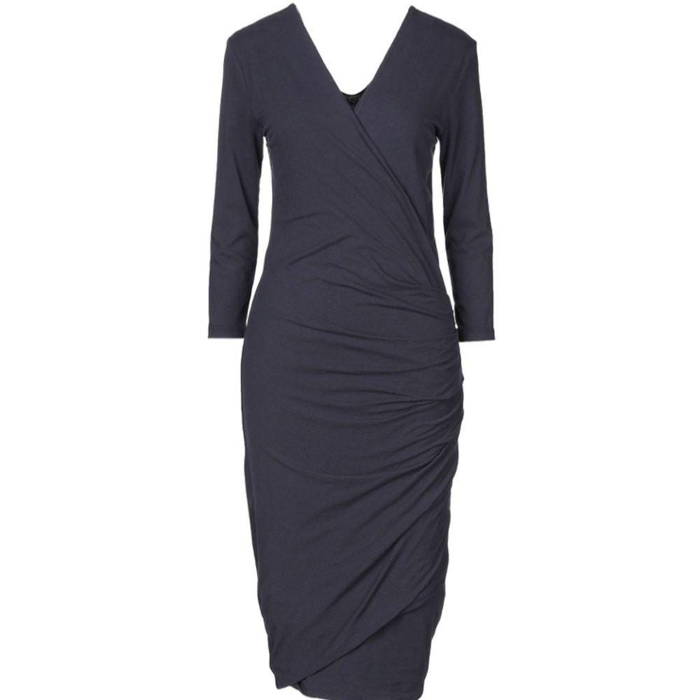 James Perse draped long-sleeve dress
